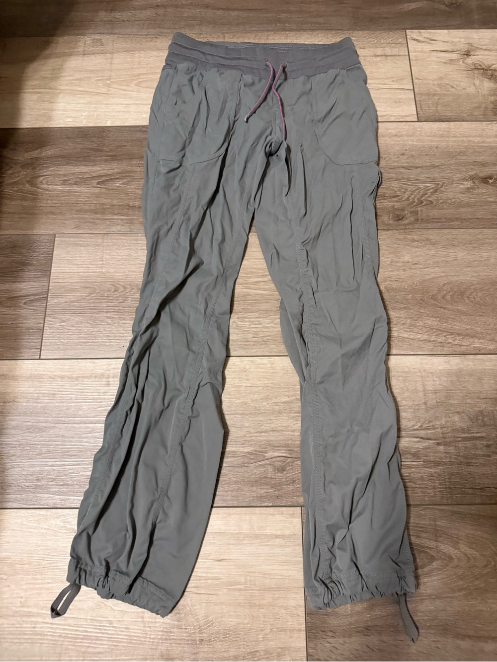 The North Face Women's Gray Track Joggers with Pink Drawcord